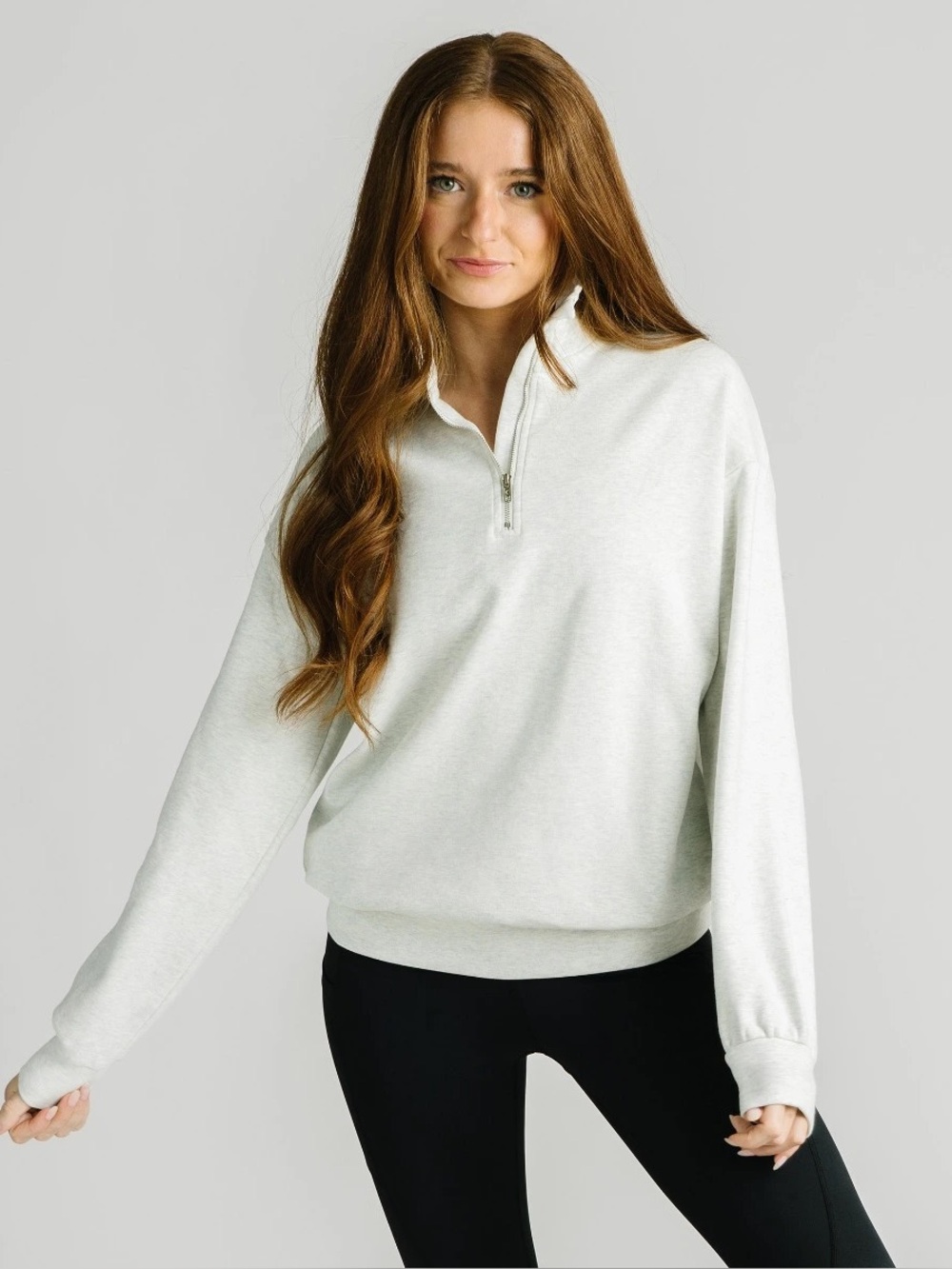Zyia Gray Retreat 1/4 Zip Jacket